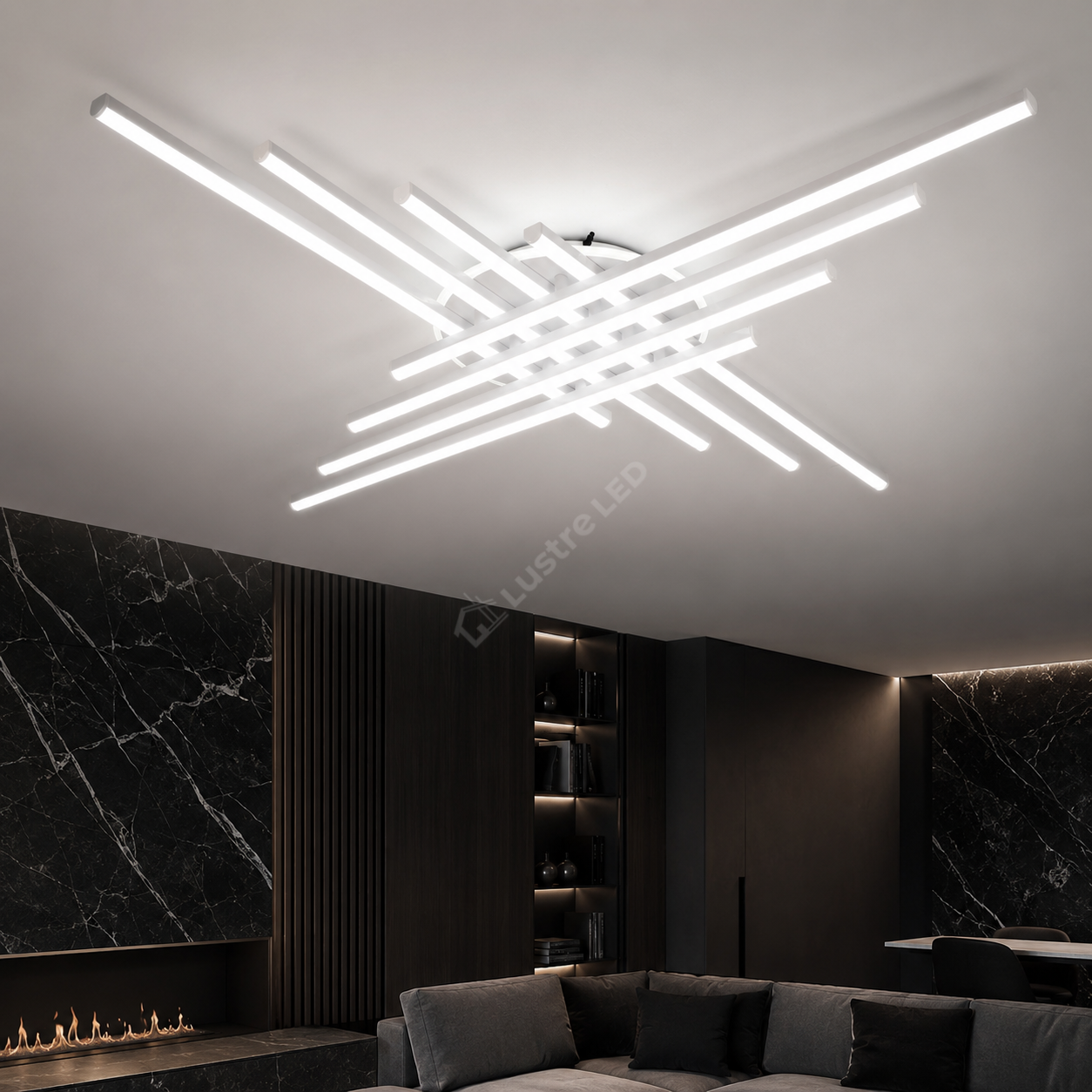 Lustra Aplicata MATRIX White 90CM Echivalent 700W Telecomanda