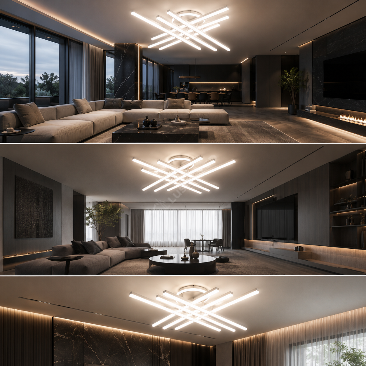 Lustra Aplicata MIKADO White 80CM Echivalent 700W Telecomanda
