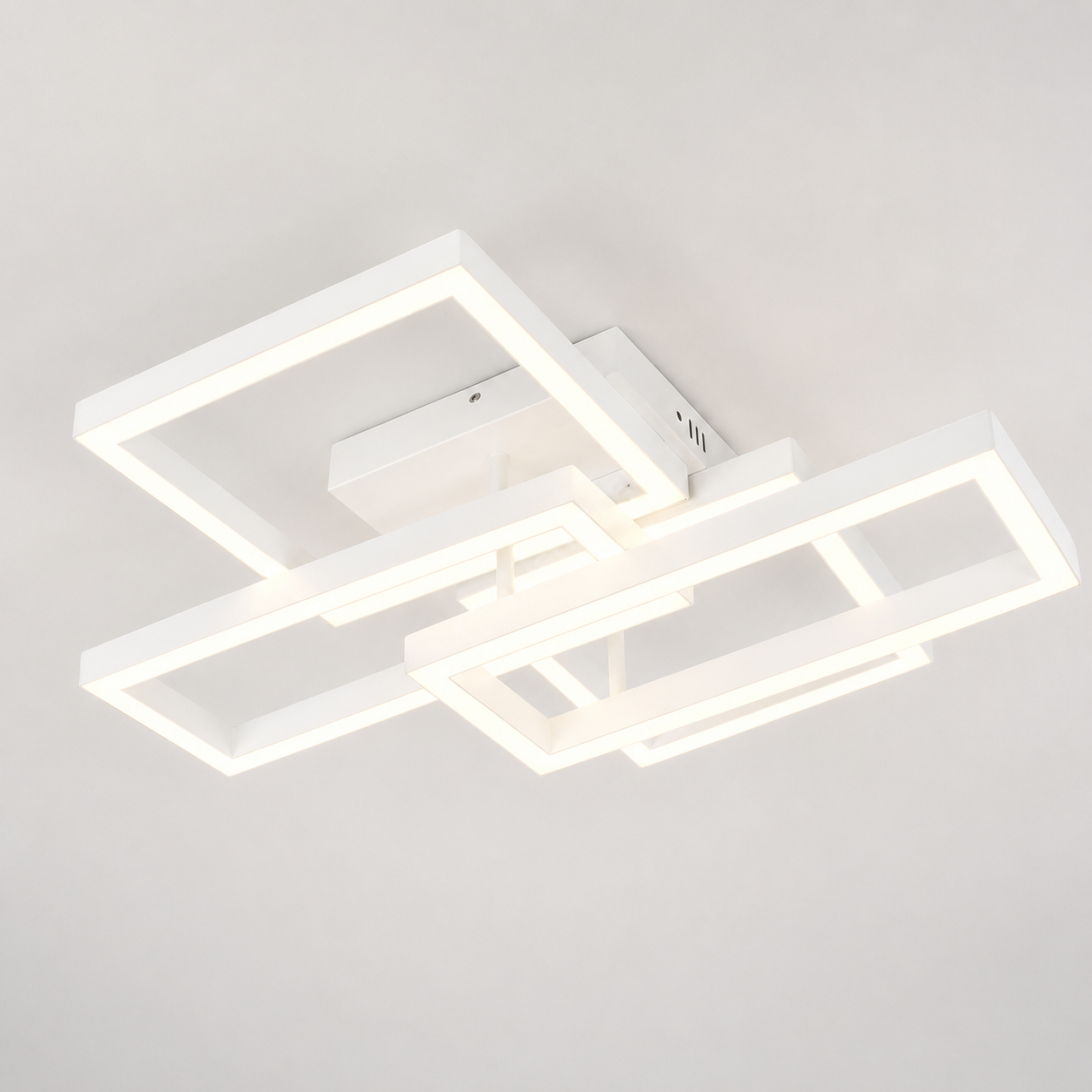 Lustra Aplicata MONDRIAN White Square 60CM Echivalent 450W Telecomanda