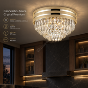 Lustra Aplicata Naica Crystal Gold Premium Ø46CM