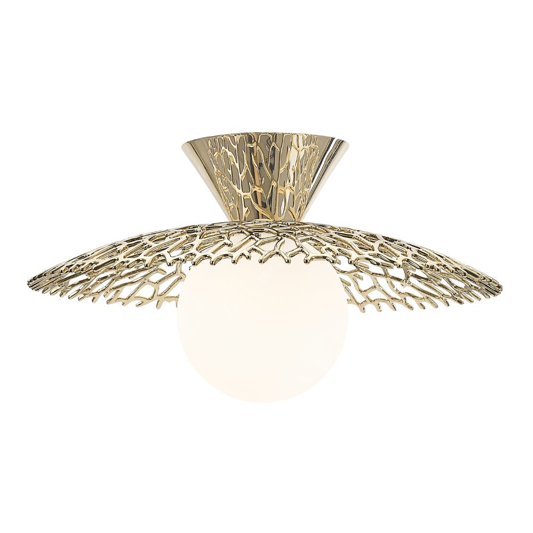 Lustra Aplicata NICOSIA Gold cu Abajur 1xE14 22CM
