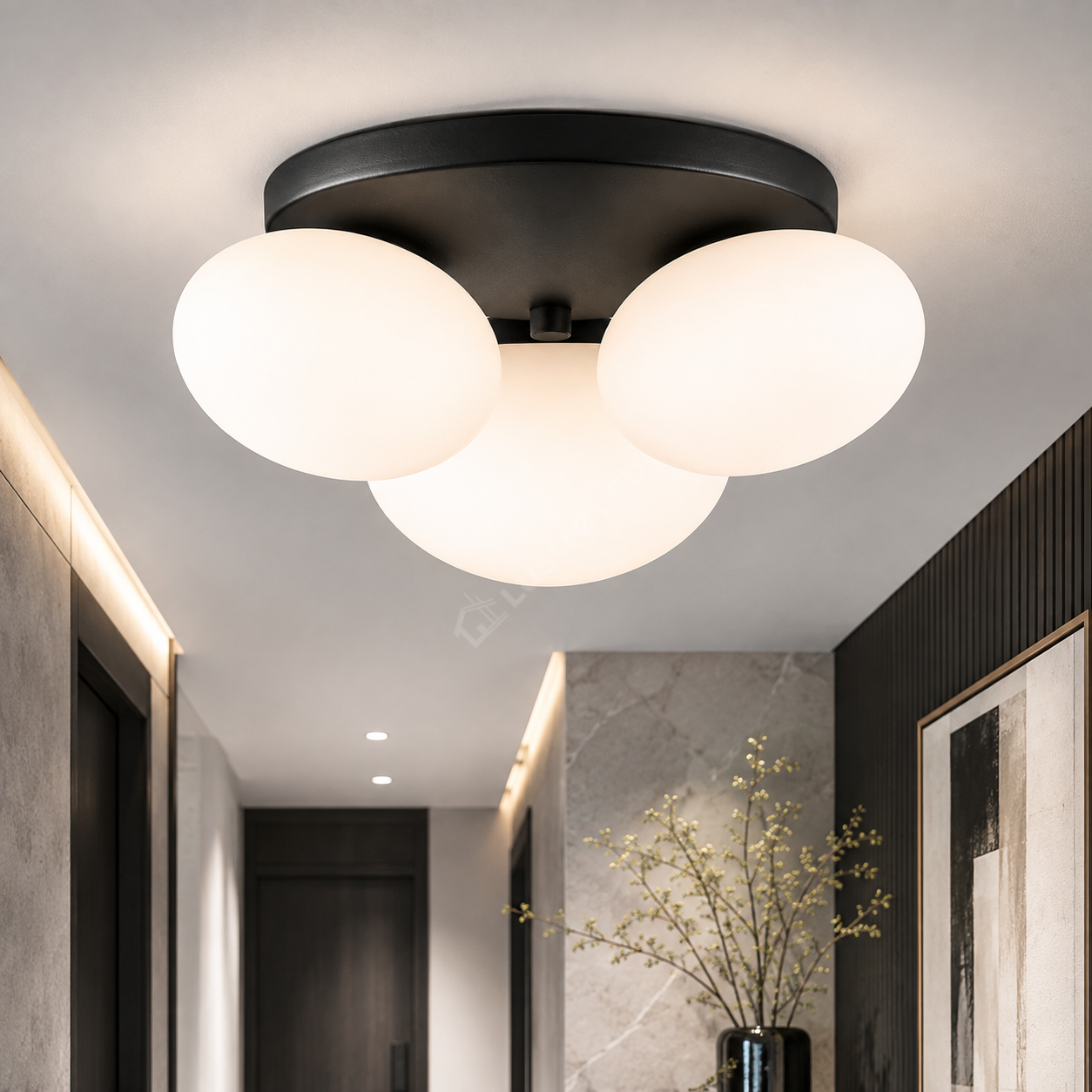 Lustra Aplicata OMI Black cu Abajur 3xG9 37CM