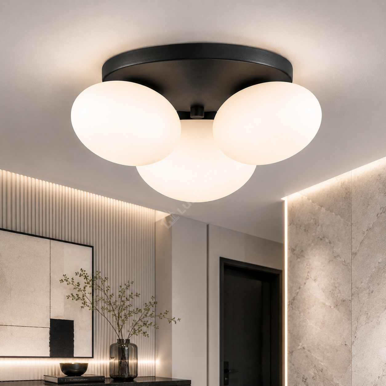 Lustra Aplicata OMI Black cu Abajur 3xG9 37CM