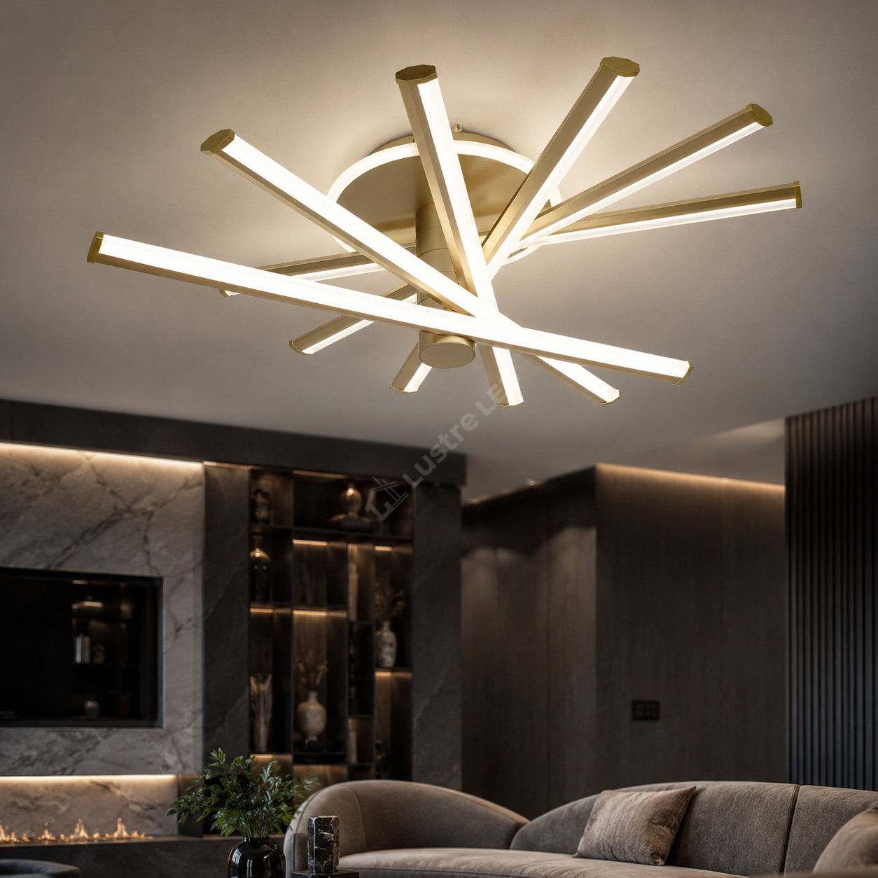 Lustra Aplicata SAVANT Gold 80CM Echivalent 600W Telecomanda