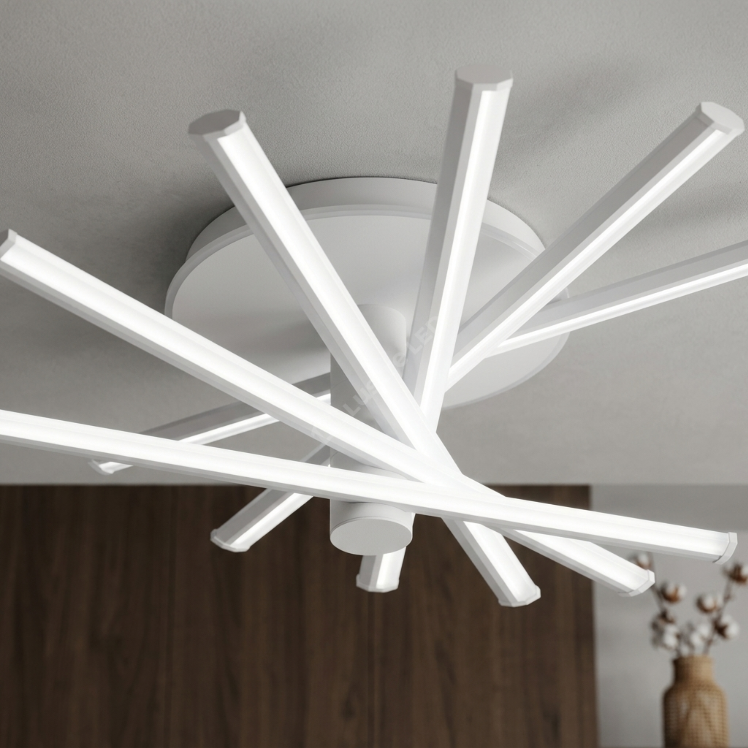 Lustra Aplicata SAVANT WHITE 80CM Echivalent 600W Telecomanda