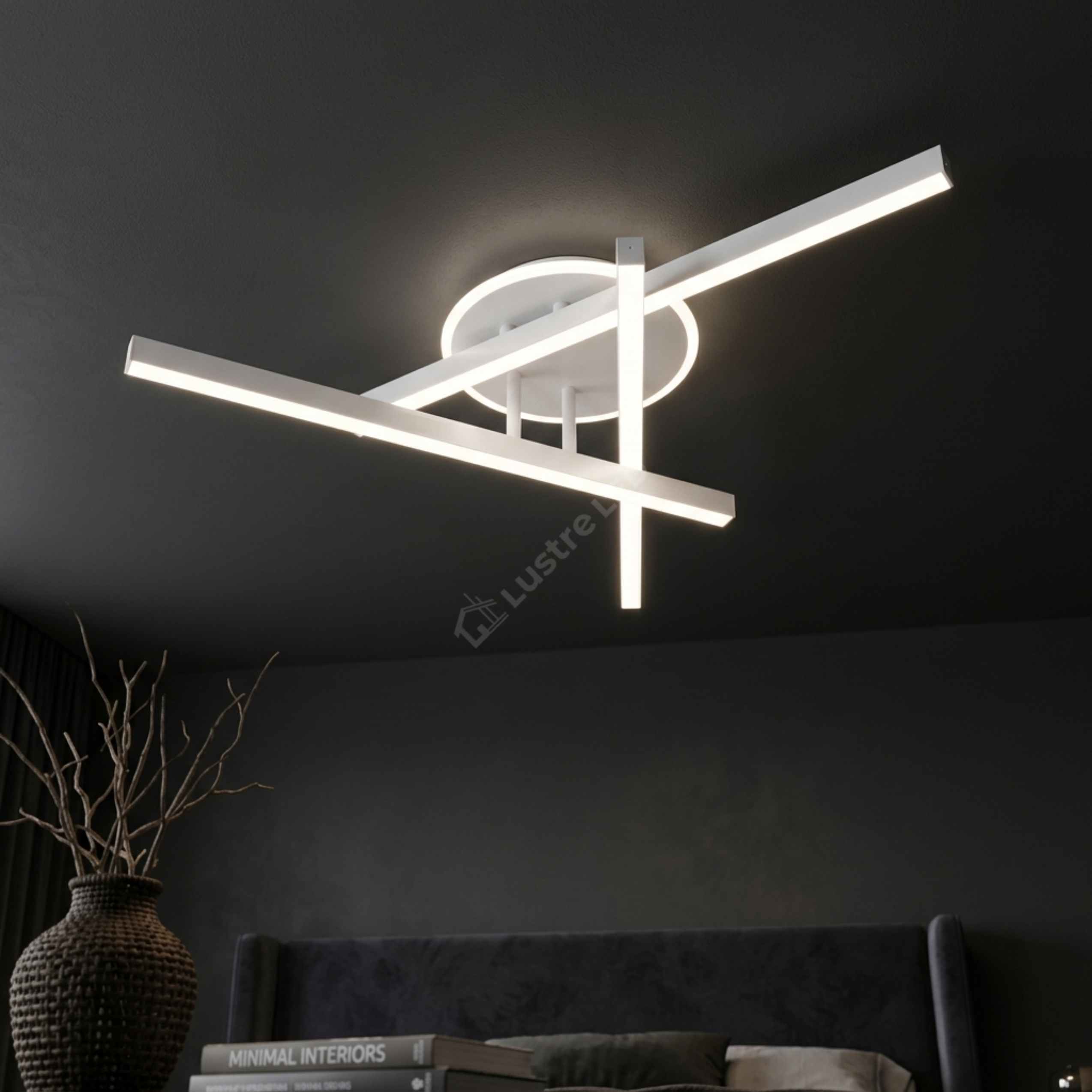 Lustra Aplicata SEGNO White 60CM Echivalent 400W Telecomanda
