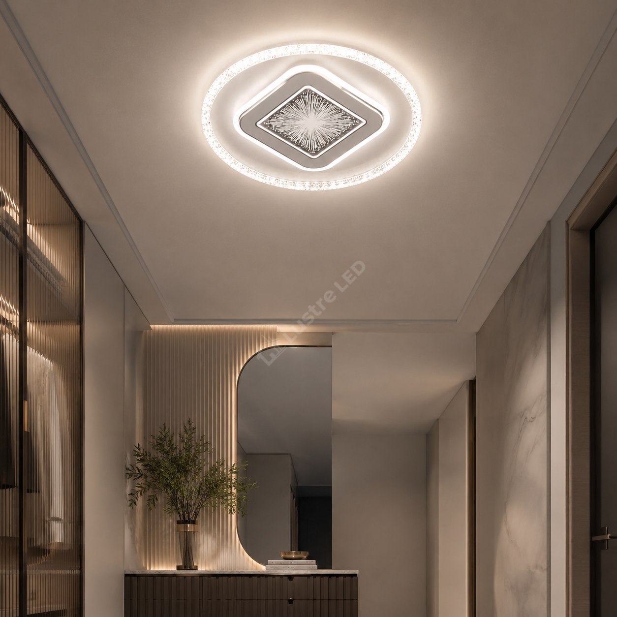 Lustra Aplicata SERENA White 30CM Echivalent 350W Telecomanda