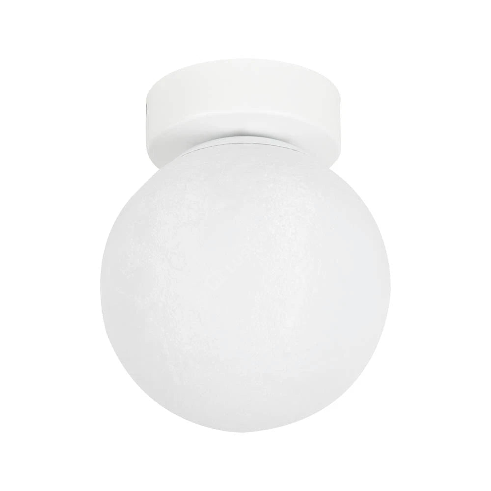 Lustra Aplicata SFERA Glob Sticla Alba 1xE27 15CM
