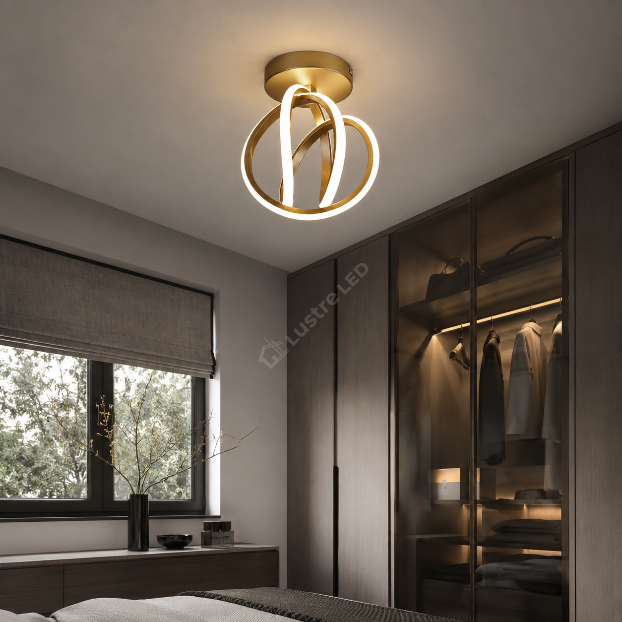 Lustra Aplicata SPIRA Gold 25CM 3 Functii 28W Echivalent 140W