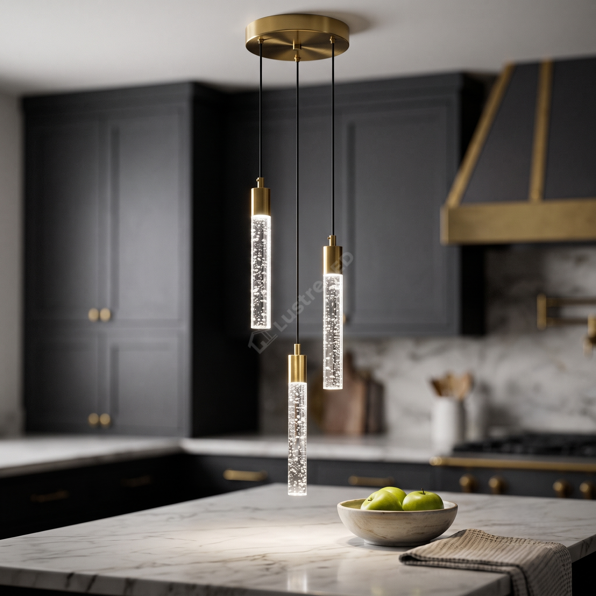 Lustra BUBBLE Glass Gold Echivalent 200W