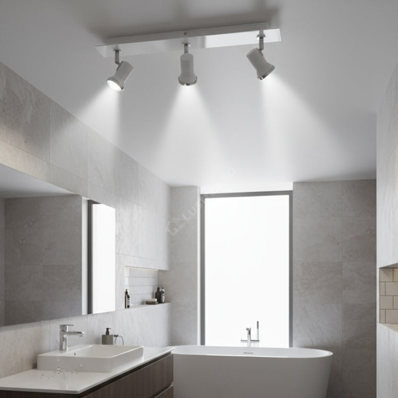Aplica/Lustra cu 3 Spoturi TAMARA 1 IP44 White & Silver Eglo led ceiling light