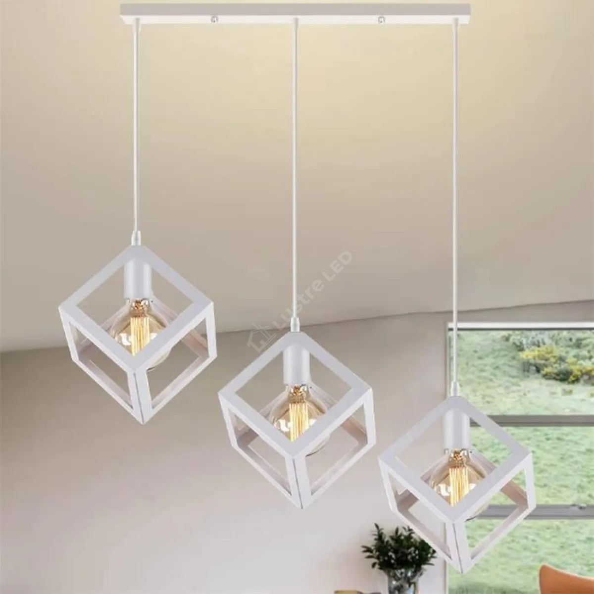 Lustra Fedra Cub Alb Vintage Suport Liniar Lighting Fixtures