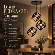 Lustra FEDRA CUB Vintage Suport Rotund