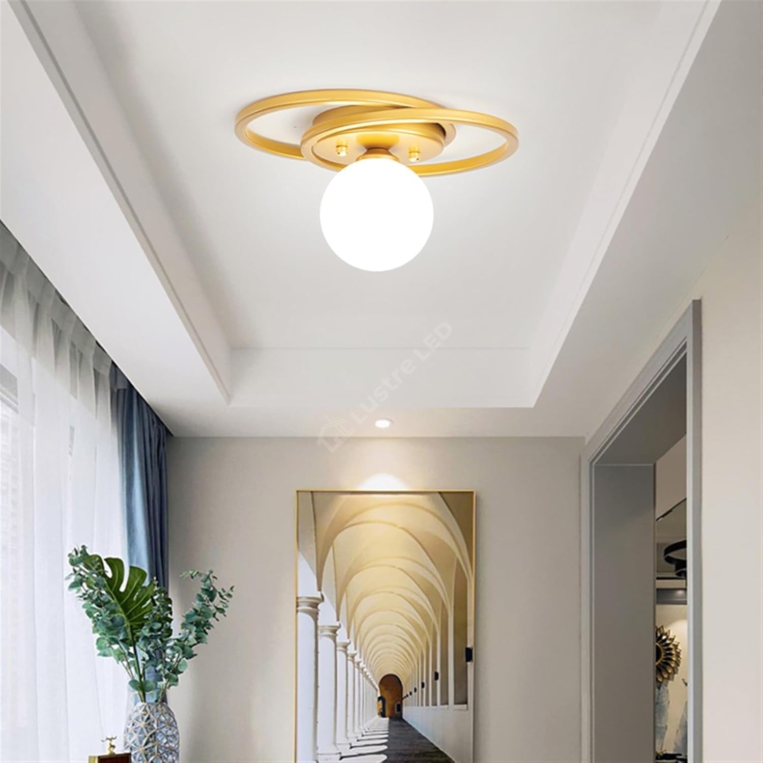 Lustra FIERA Gold Abajur Mat 1xE27