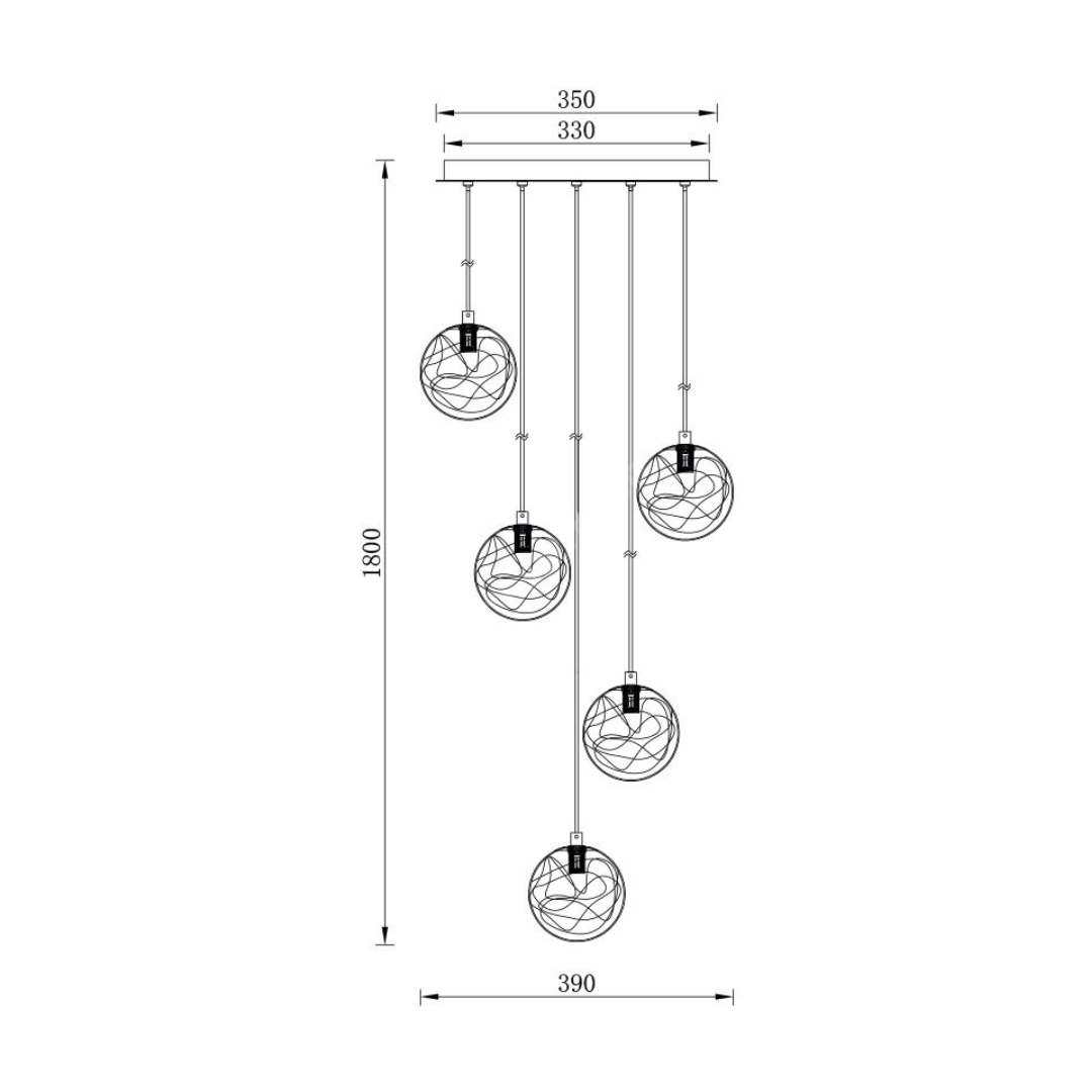 Lustra Abajur 5xG9 Gold AURIE / ABAJUR Lighting Fixtures