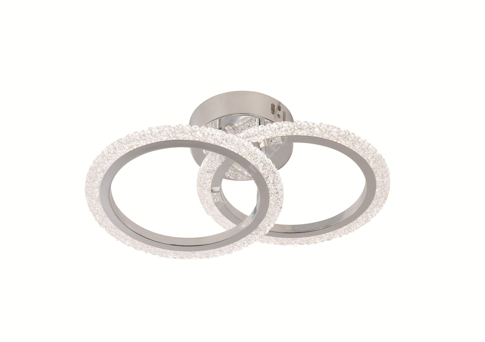 Lustra LED 1+1 CIRCLE Bubble Silver Echivalent 200W Telecomanda