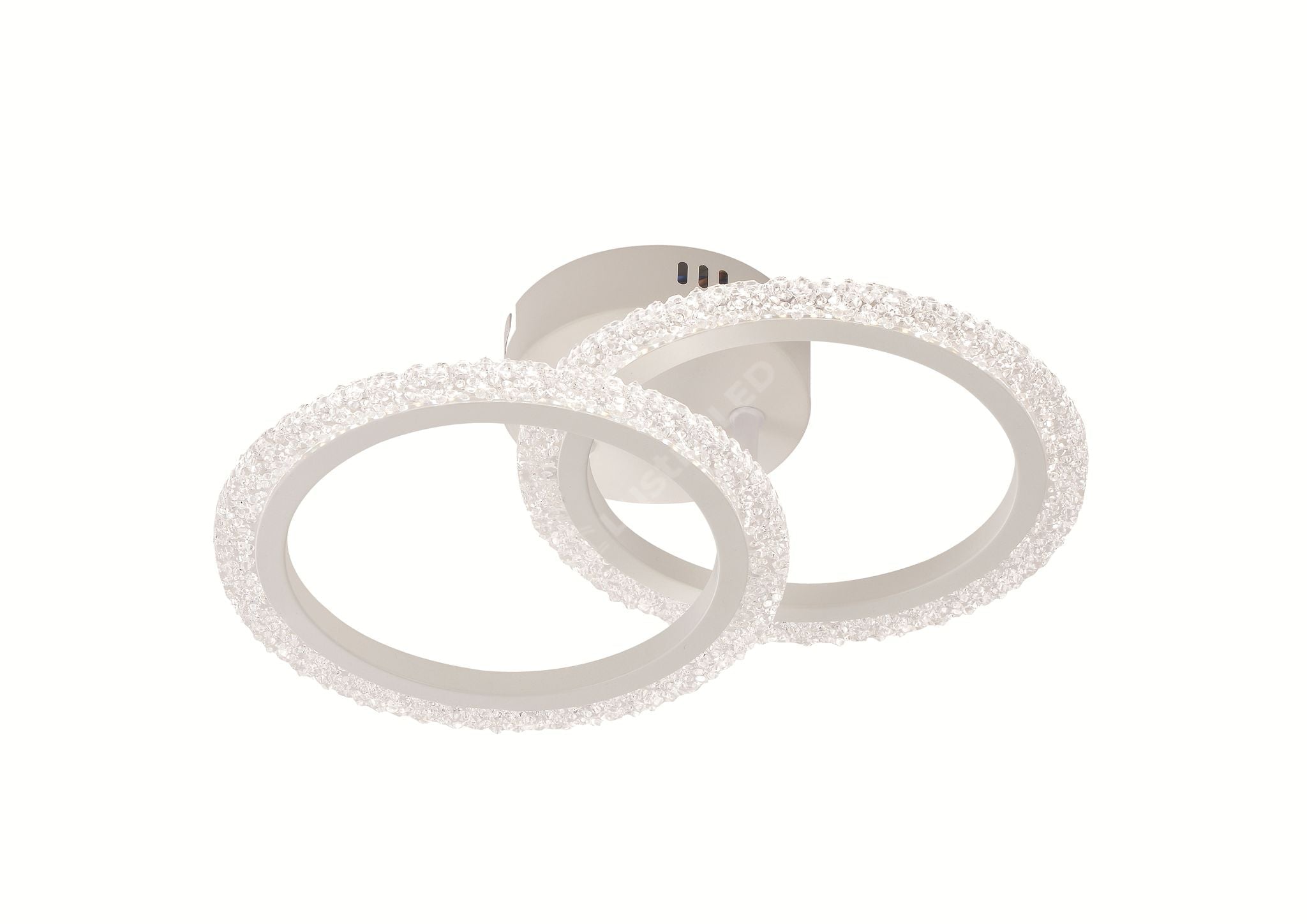 Lustra LED 1+1 CIRCLE Bubble White Echivalent 200W Telecomanda