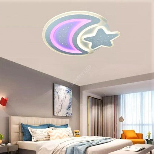 Lustra Led 142W Moon Rgb 40Cm Telecomanda Lighting Fixtures