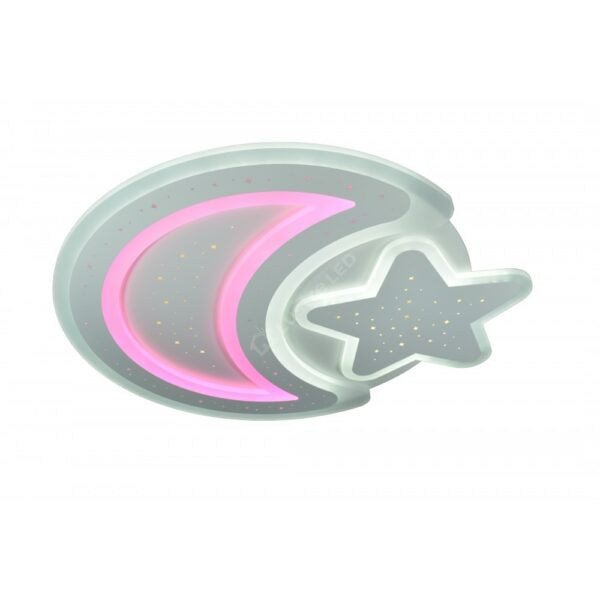 Lustra Led 142W Moon Rgb 40Cm Telecomanda Lighting Fixtures