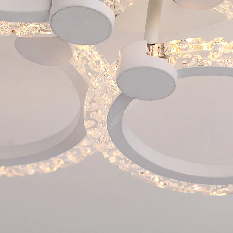 Lustra LED 2+2 CIRCLE Bubble Echivalent 400W Telecomanda