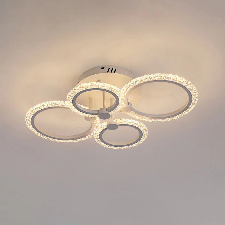 Lustra LED 2+2 CIRCLE Bubble Echivalent 400W Telecomanda
