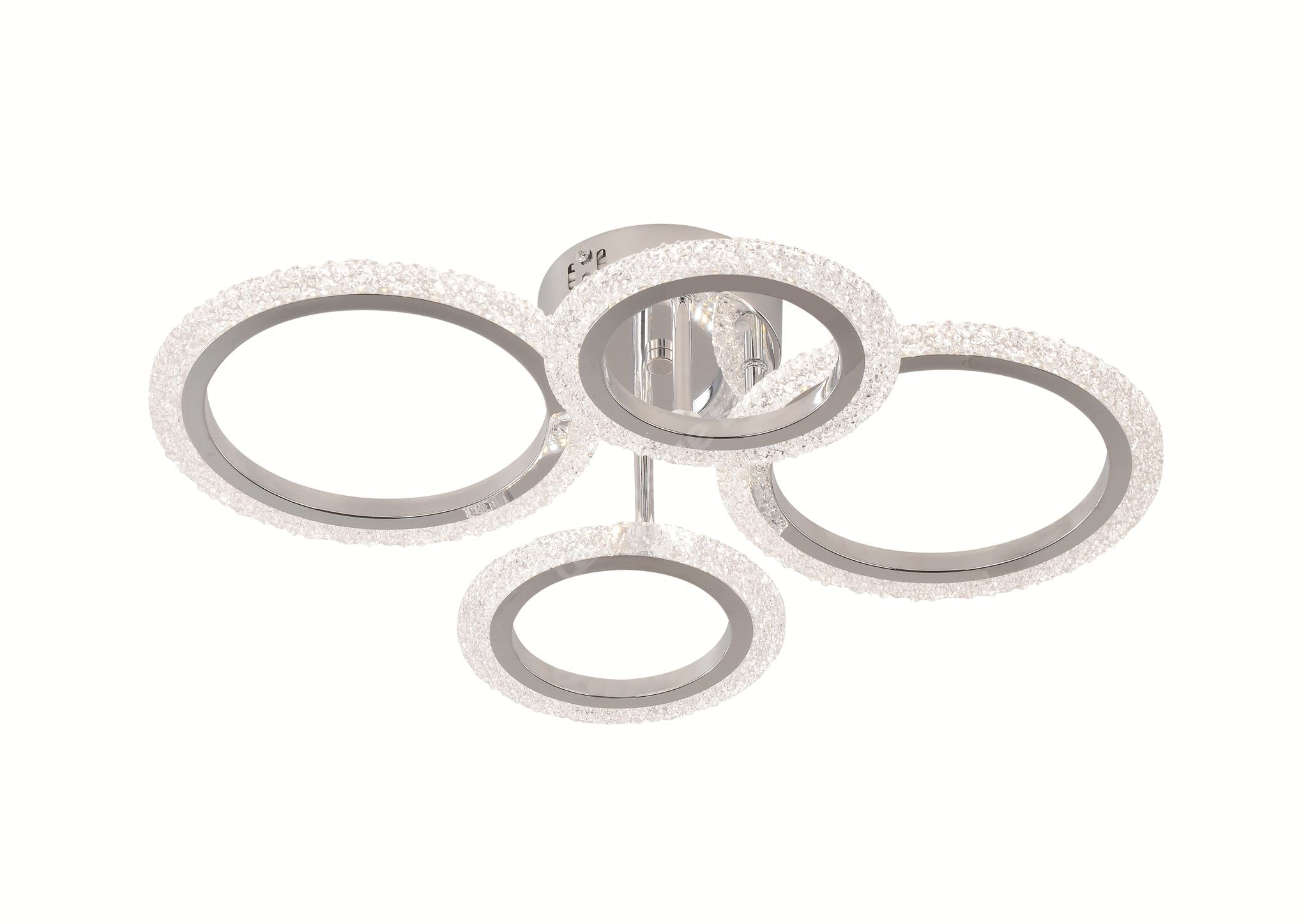 Lustra LED 2+2 CIRCLE Bubble Silver Echivalent 300W Telecomanda