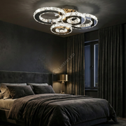 Lustra LED 2+2 CIRCLE Chrome Cristal Telecomanda Echivalent 400W