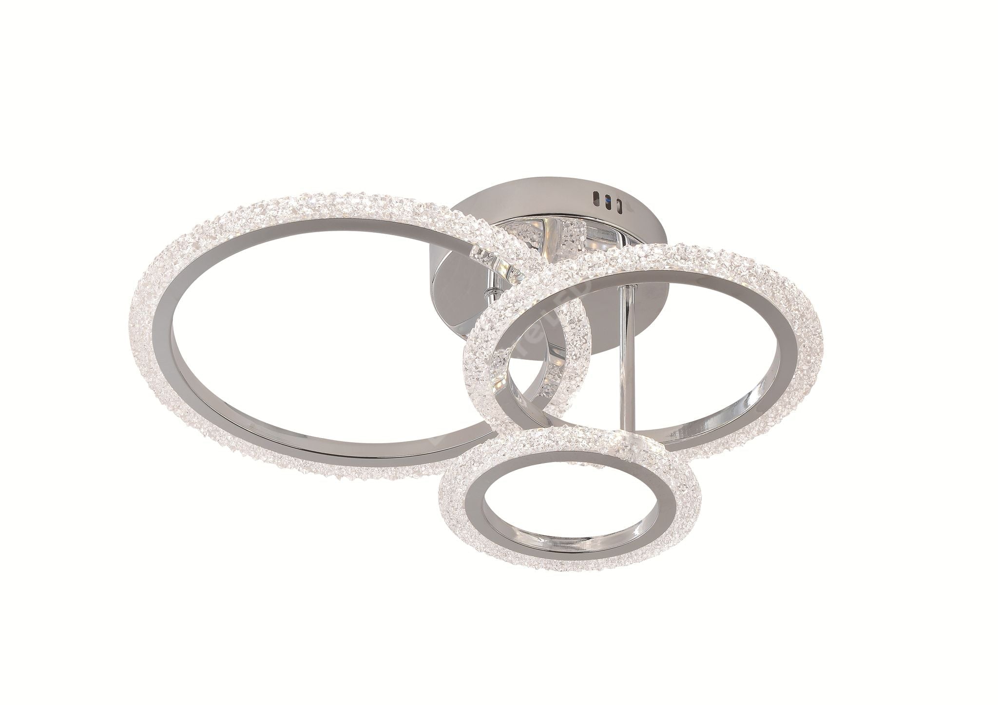 Lustra LED 3 CIRCLE Bubble Silver Echivalent 300W Telecomanda