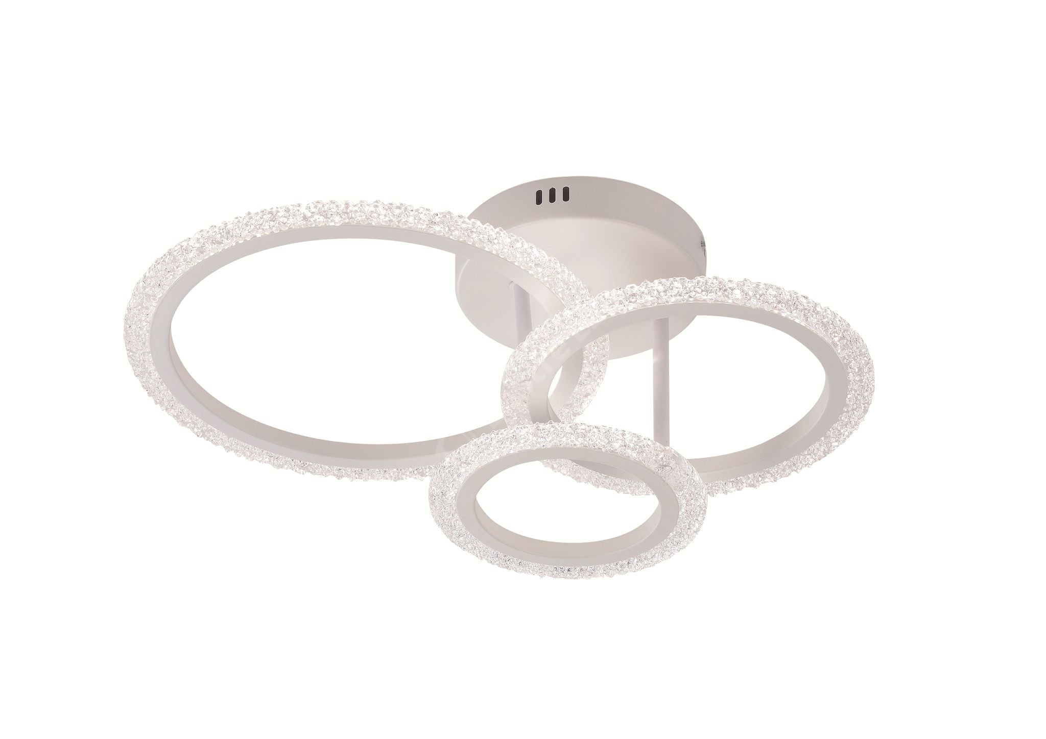 Lustra LED 3 CIRCLE Bubble White Echivalent 300W Telecomanda