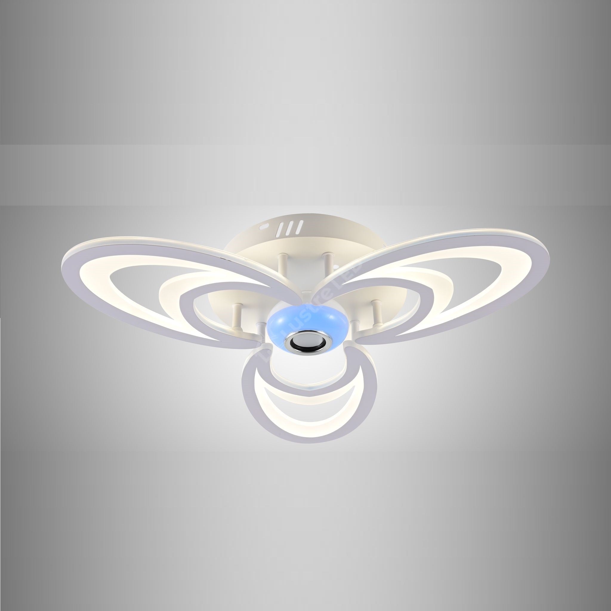 Lustra Led 84W 3 Petale Cu Telecomanda Si Boxa Mp3 Echivalent 300W Lighting Fixtures