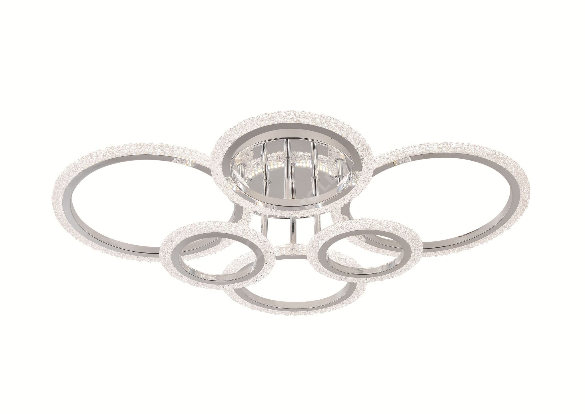 Lustra LED 4+2 CIRCLE Bubble Silver Echivalent 550W Telecomanda