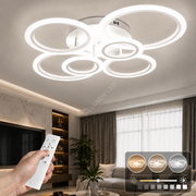 Lustra LED 4+2 CIRCLE MAXI Alb Echivalent 600W Telecomanda