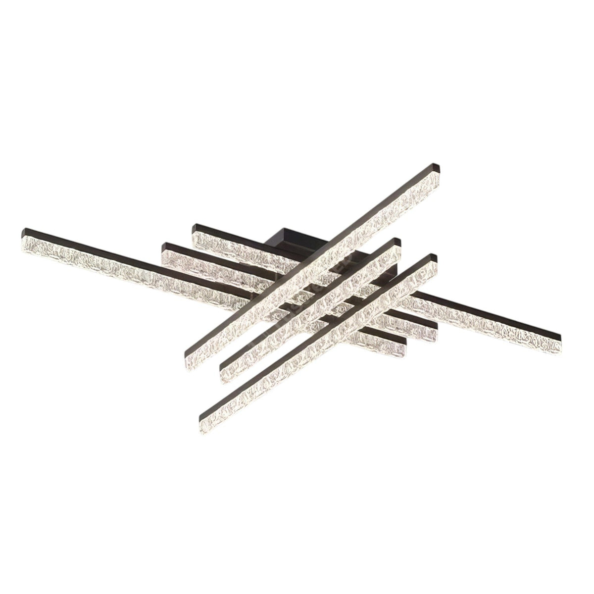 Lustra LED 6 LINES SAARI Black Echivalent 600W Telecomanda