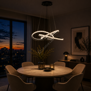 Lustra LED 86W Cristal Infinity Black 3 Segmente 3 Functii