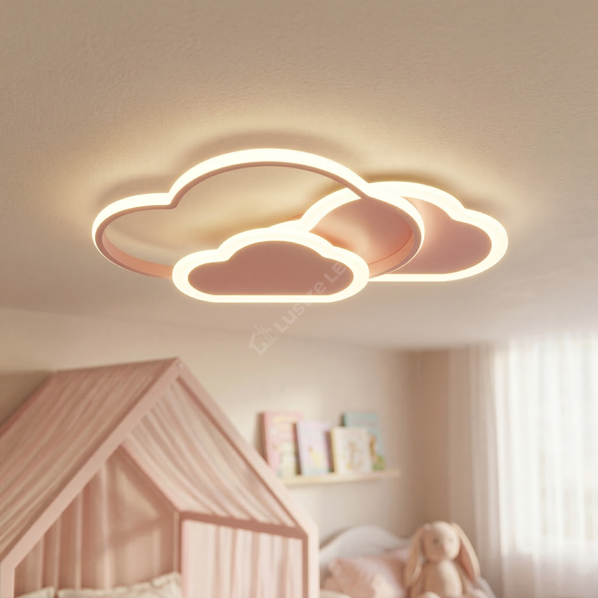 Lustra LED 86W NORISOR Pink Telecomanda Echivalent 400W