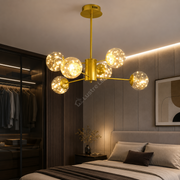 Lustra LED Abajur 3+3 Sparkle Gold 94cm 3000K 2000lm