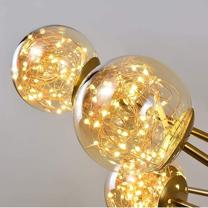 Lustra LED Abajur 3+3 Sparkle Gold 94cm 3000K 2000lm