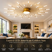 Lustra LED American Golden Sun Echivalent 500W Telecomanda