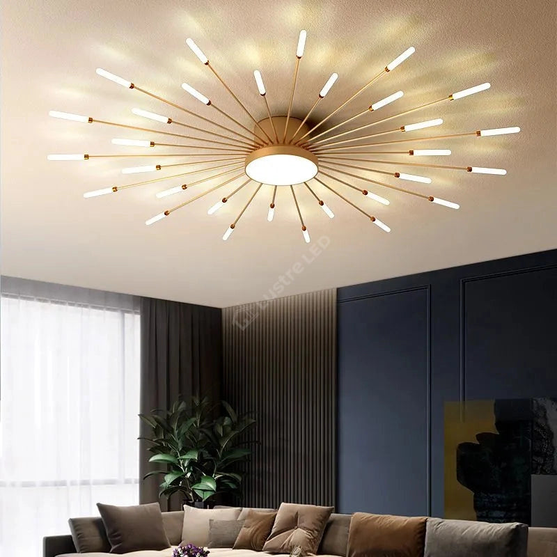 Lustra Led American Golden Sun Echivalent 800W Telecomanda Lighting Fixtures
