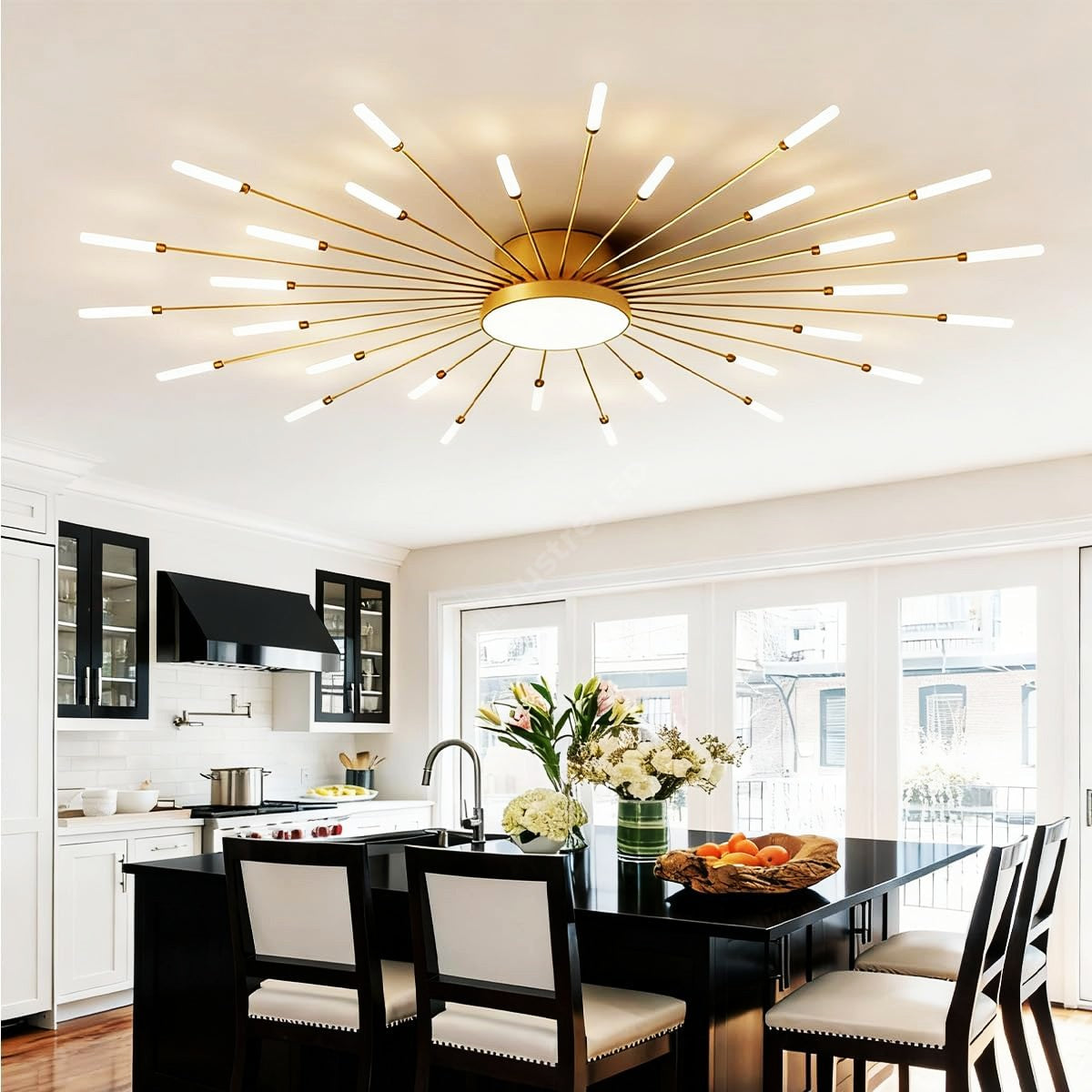 Lustra LED American Golden Sun Echivalent 500W Telecomanda