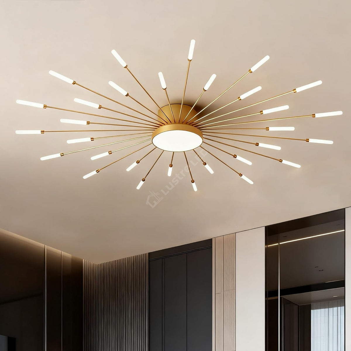 Lustra LED American Golden Sun Echivalent 500W Telecomanda