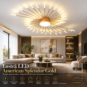 Lustra LED American Splendor Gold Echivalent 600W Telecomanda