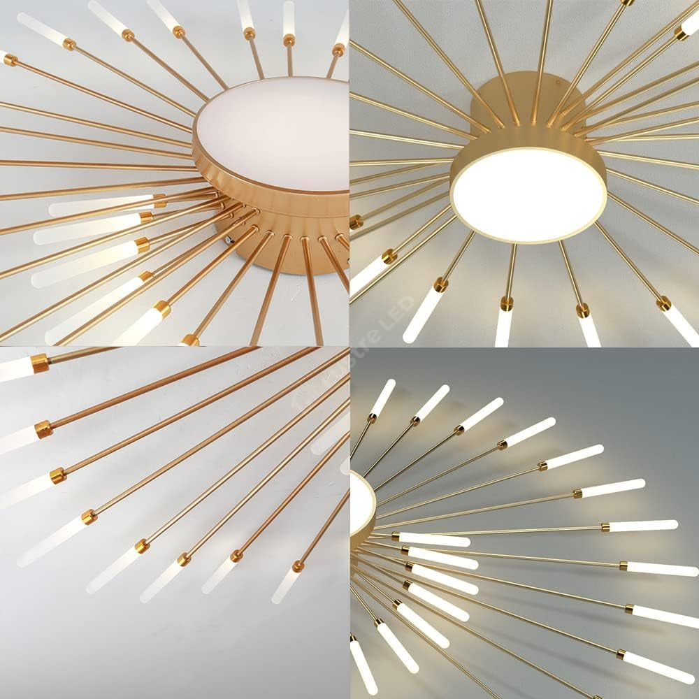 Lustra LED American Splendor Gold Echivalent 600W Telecomanda