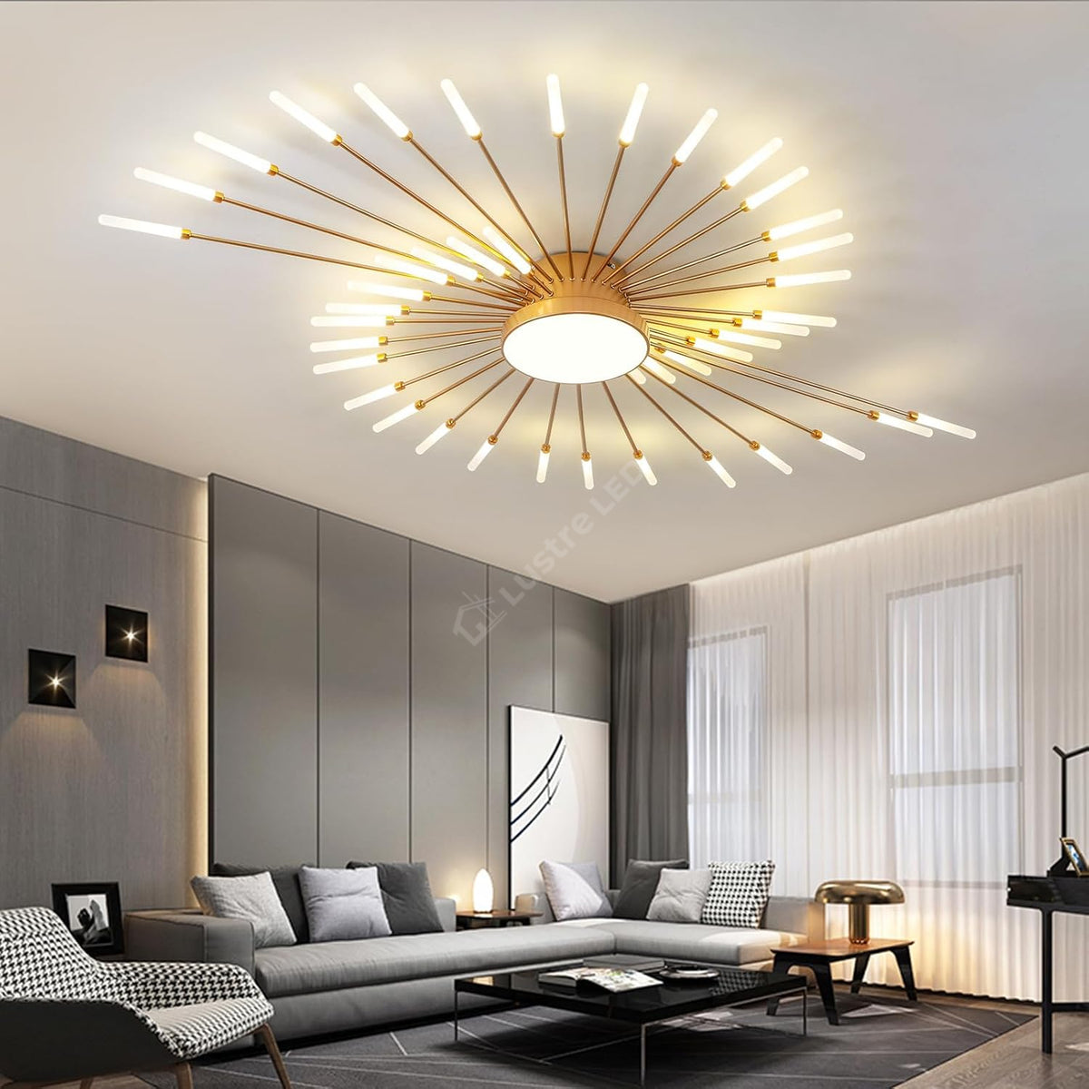 Lustra LED American Splendor Gold Echivalent 600W Telecomanda