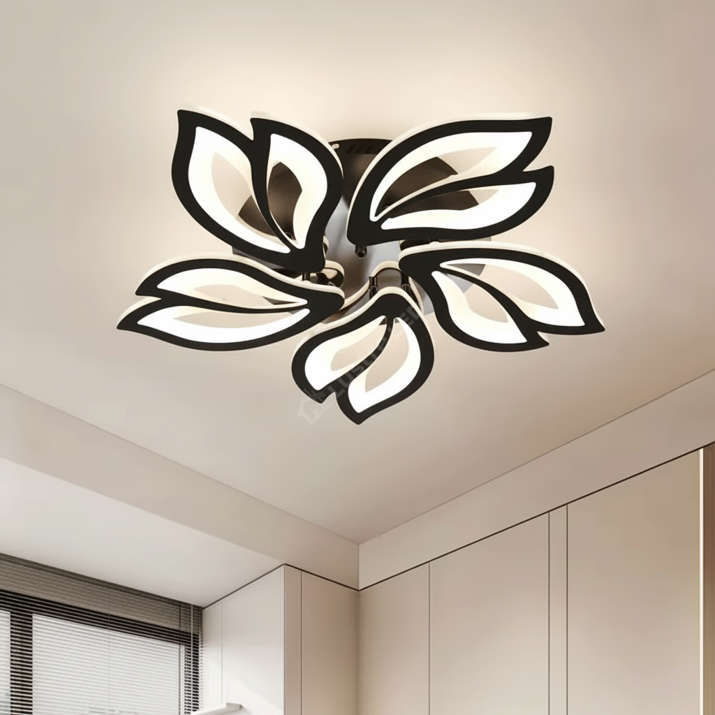 Lustra LED ANEMONE Black Echivalent 500W Telecomanda