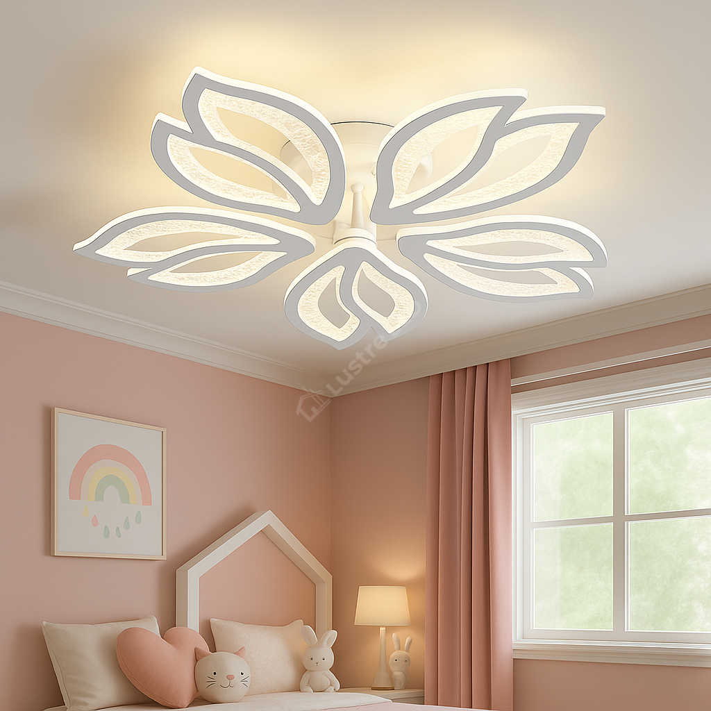Lustra LED Anemone Bubbles Echivalent 500W Telecomanda ALBA / FLOWER DESIGN / 60CM Lighting Fixtures