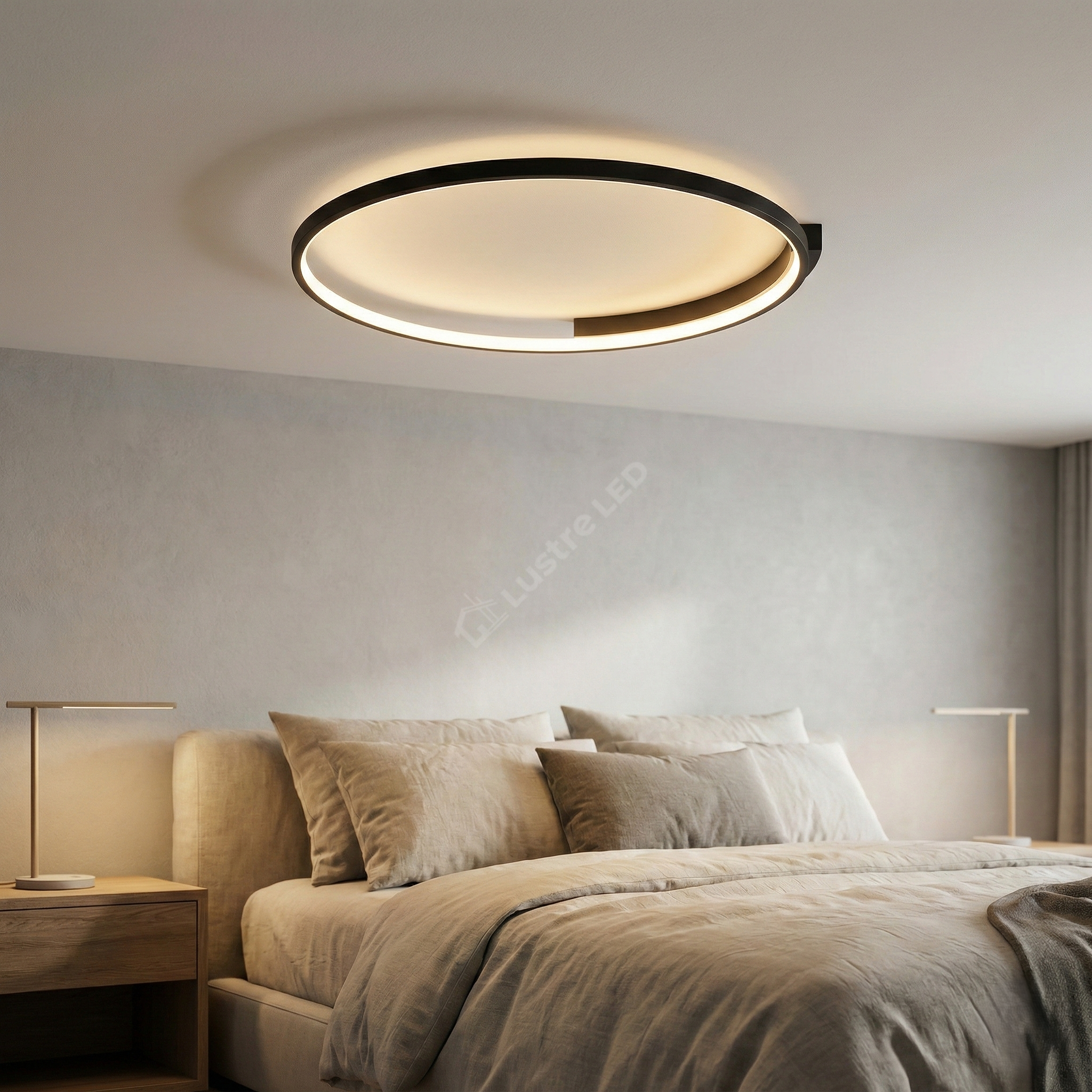 Lustra LED Aplicata JORY White&Black Telecomanda Echivalent 600W