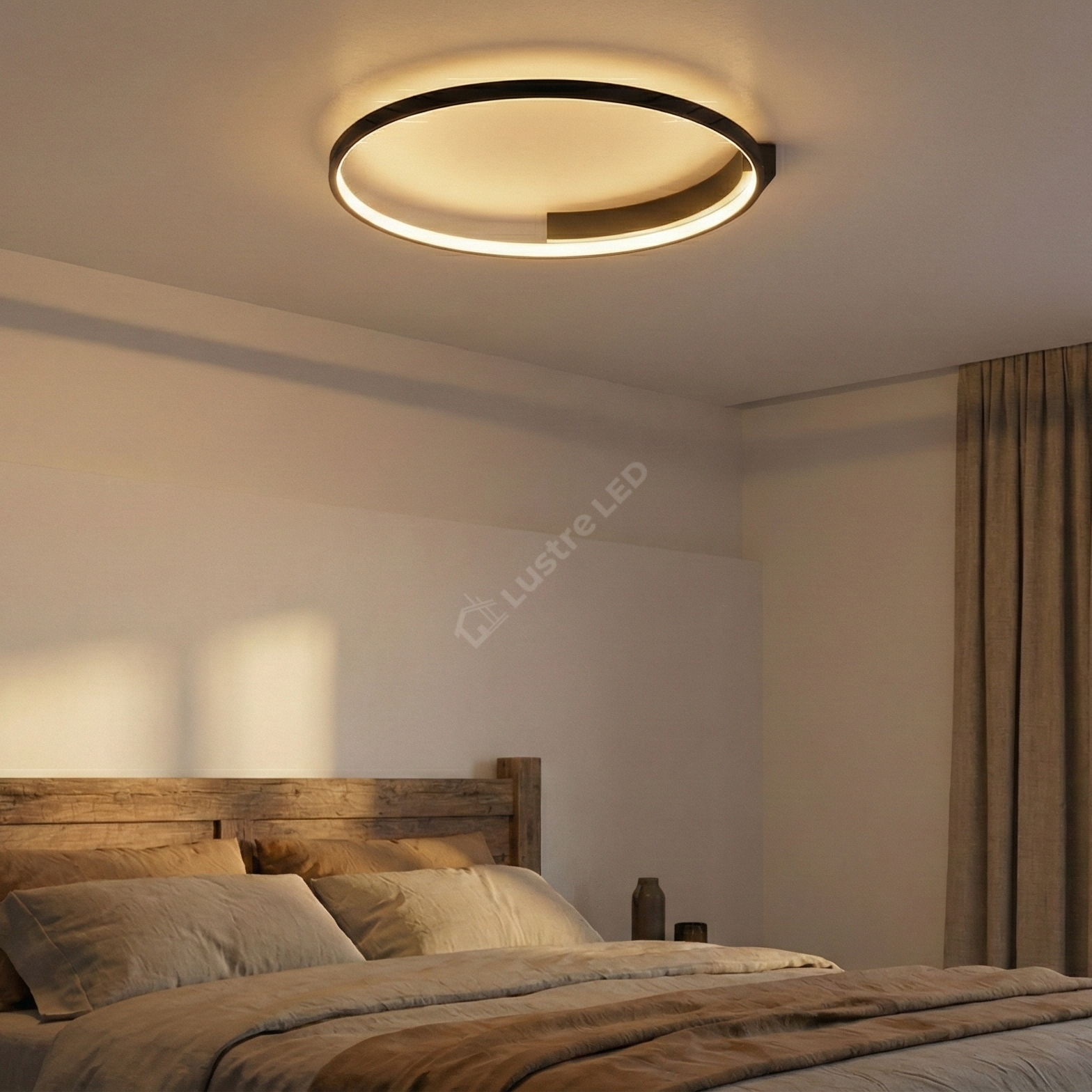 Lustra LED Aplicata JORY White&Black Telecomanda Echivalent 600W