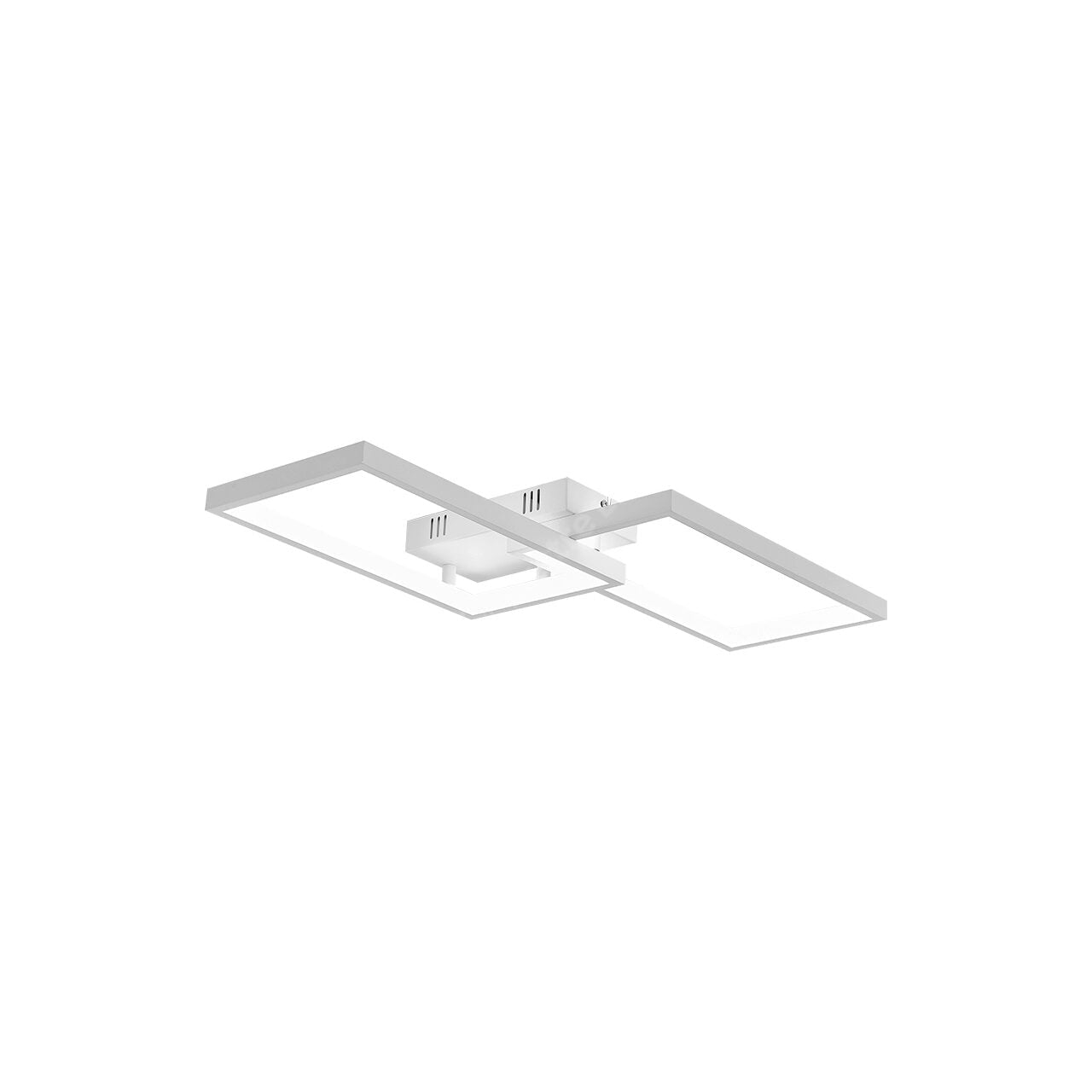 Lustra LED Aplicata STRATI 2 Cadre White 3CCT Telecomanda 60CM Echivalent 280W