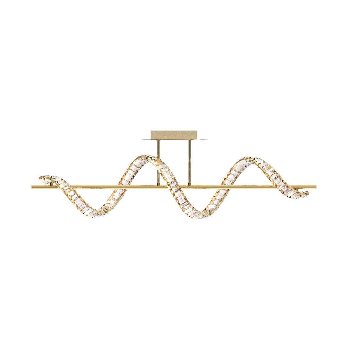 Lustra LED Athesa Crystal Gold Line Premium Echivalent 300W Telecomanda